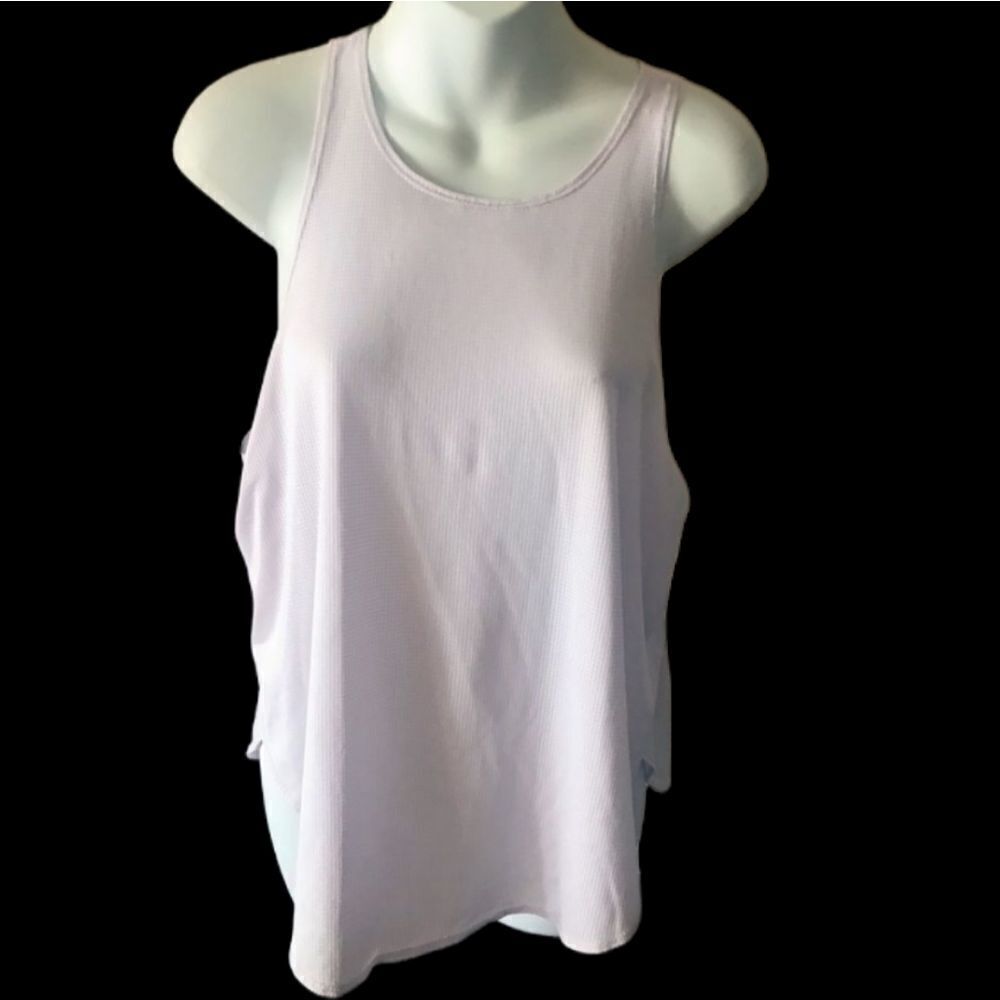 Fabletics Lightweight Mesh Pale Pink Exercise Tank Size L